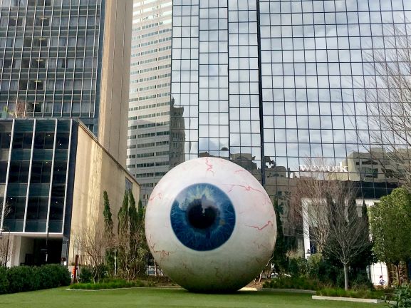 Giant Eyeball Downtown Dallas Landmarks